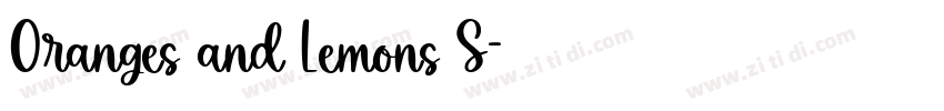 Oranges and Lemons S字体转换